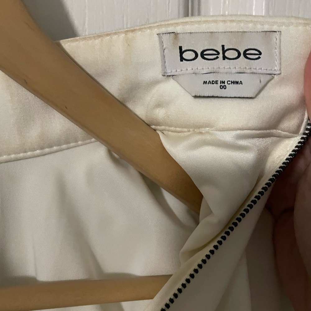Bebe White Dress with Black Accents - Picture 2 of 6